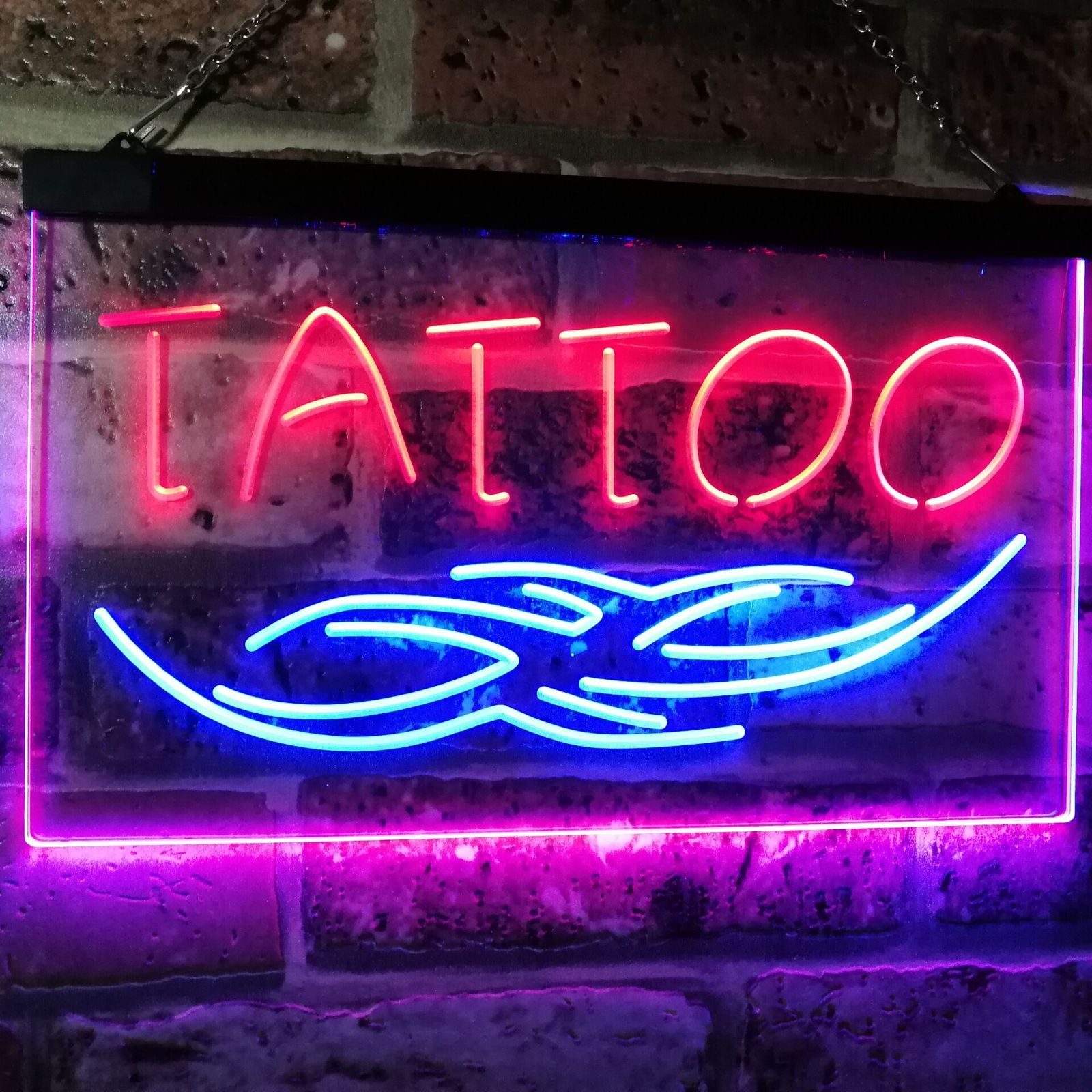 Tattoo Art Studio Ink Display Dual Color Led Neon Sign